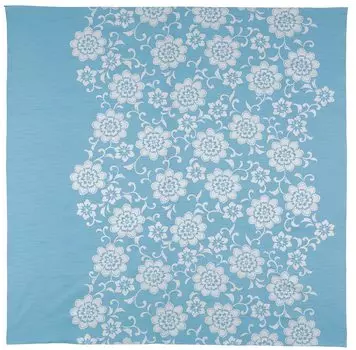 Musubi Furoshiki 150 Kimono Wrapping Flower Arabesque Sage 150cm Cotton