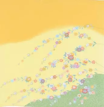 Musubi Furoshiki Pure Two 7 Flower Сделано в Фуросики, прибл.. 68см, Шелк, Креп, Юзен, Ширина, Нет. (в штучной упаковке), Филиал, Ямабуки, Япония, 30623-656.