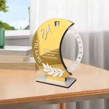 Мусульманский календарь Рамадан Адвент Коллекция акриловых табличек Центральное украшение стола Украшение Ид Мубарак Gold