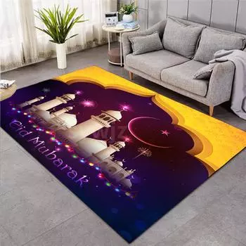 Мусульманский молитвенный коврик для дома, гостиной, декоративные аксессуары, коврик для церемонии Ид, Рамадан, украшения для вечеринки, коридор, балкон, принадлежности 40x60cm