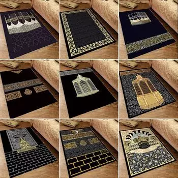 Мусульманский молитвенный коврик с кисточками и принтом, мягкий ковер Бедфорд арабской династии, 1 шт. 50X80cm