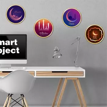 Мусульманский знак, водонепроницаемые съемные виниловые наклейки на стены, настенные художественные наклейки разноцветный