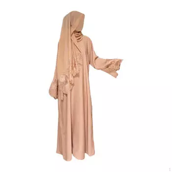 Мусульманское платье с хиджабом Мягкий халат для женщин Вечеринка Праздники События
