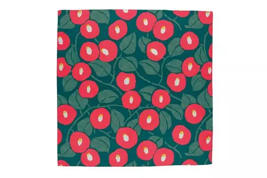 Musumi Aqua Drop Yumeji Takehisa Furoshiki 100 Tsubaki Moss Green 10229-301