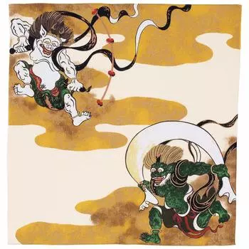 Musumi Furoshiki Furoshiki 48см Fujin Raijin Shoun Cream Сделано в Японии, прибл.. 20801-101