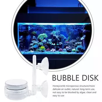 Mute Air Stone Bubble Stone Kit Aquarium Fish Tank Oxygen For Fish Pump Purifier Aquarium Atomi K2O8 White-1pcs