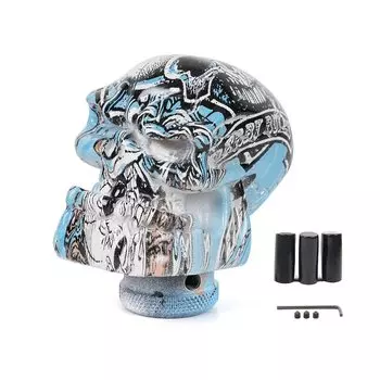 MUTEKI Skull Shift Knob Funny Gear Shift Knob Shift Lever with 3 Adapters for