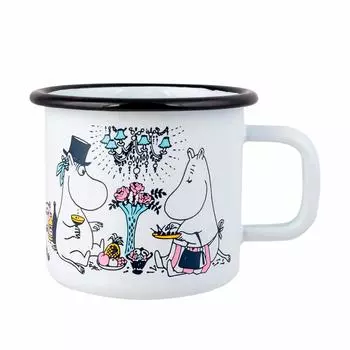 Muurla Moomin x Muurla Enamel Mug 370ml Date Night/Whte