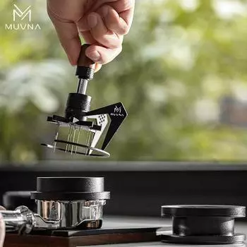 MUVNA Espresso Coffee Powder Needle Mantis Регулируемый Равномерный Размешиватель Кофе Распределительные Инструменты Вращающийся Черный чёрный