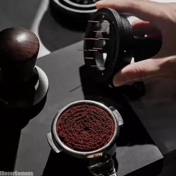 MUVNA Mantis Кофейный порошок Espresso Игла Регулируемая Равномерное Размешивание Кофе Инструменты Вращающийся Черный WDT Инструмент чёрный