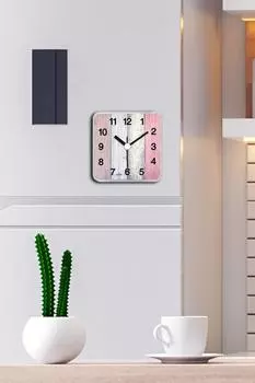 Muyika Angolo Магнитные розово-белые часы на холодильник 10 см Bds-k