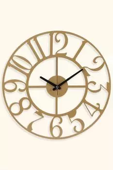 Muyika Asya Металлические Золотые Антикварные Настенные Часы 50x50см Mds-50