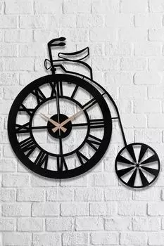 Muyika Bicic Металлические черные настенные часы 50x50см Mds-50