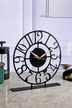 Muyika Bonni Металлические черные настольные часы 25x23см Mms-m