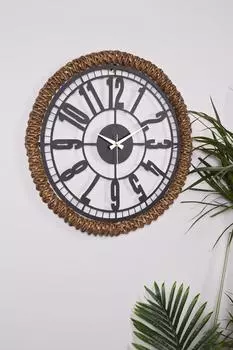 Muyika Bruno Металлический плетеный топ ручной вязки 58x58см Декоративные настенные часы Mds-h