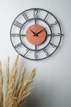 MUYIKA Bunnela Кремовый/Черный Металл Настенные Часы 50x50см MDS-50