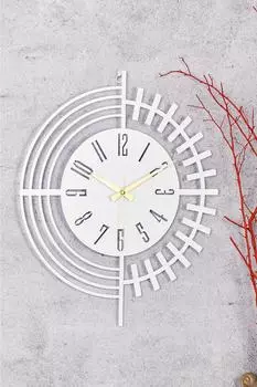 Muyika Dubai Металлические белые настенные часы 50x50 см с бесшумным механизмом MDS-50