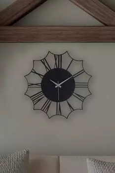 Muyika Ela Металлические черные настенные часы 50x50см Mds-50