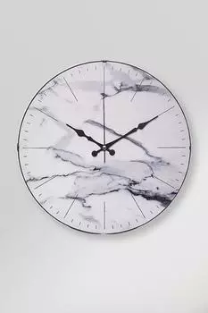 Muyika Marmo Bianco Настенные часы с овальной лицевой панелью, белый мрамор, 36 см, Pds-36