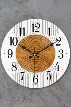 Muyika Marrone Bombe Настенные часы из настоящего стекла с бесшумным механизмом 36 см Pds-36