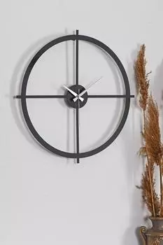 Muyika Nuvola Металлические черные настенные часы 50x50см Mds-50