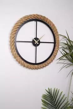 Muyika Nuvola Металлический плетеный верх ручной вязки 58x58см Декоративные настенные часы Mds-50
