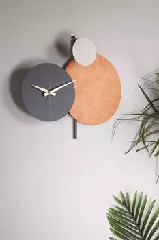 Muyika Pavimento Металл ручной работы 48x44 см Бесшумный механизм Декоративные красочные настенные часы Mds-r