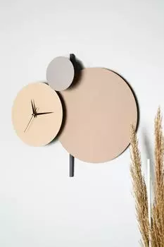 Muyika Pavimento Металлические декоративные красочные настенные часы ручной работы 48x44 см (ЗЕМЛЯНЫЕ ТОНА) мдс-р