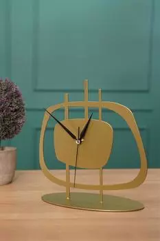 Muyika Pietra Металлические Золотые Настольные Часы 21x23см Mms-m