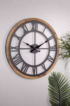 Muyika Roma Декоративные настенные часы в металлической деревянной рамке 80х80см Mds-am