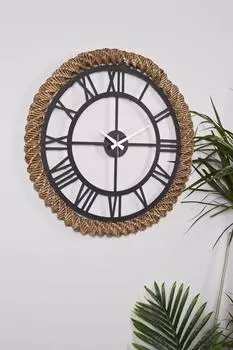 Muyika Roma Металлический плетеный верх ручной вязки 58x58см Декоративные настенные часы Mds-h