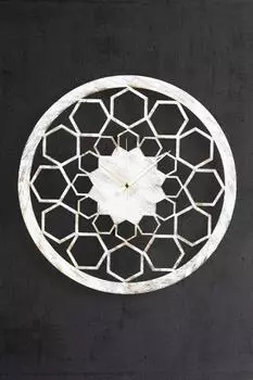 Muyika Sed Металлические белые антикварные настенные часы 50x50см Mds-50