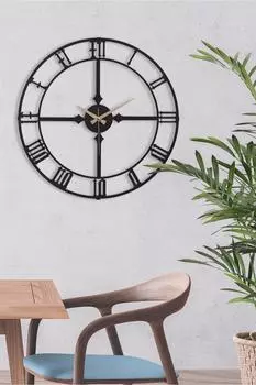 Muyika Stile Металлические черные настенные часы 50x50см Mds-50