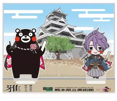 Музей искусств префектуры Кумамото Touken Ranbu Оригинальная иллюстрация акриловая диорама стенд Kumamon Kasen Kanesada -ОНЛАЙН- Potedan!
