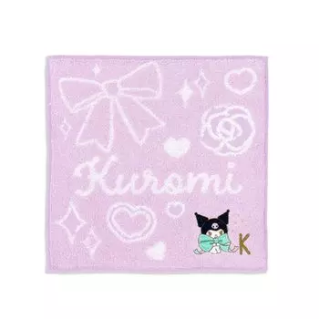 Музей полотенец Sanrio Big Ribbon Полотенце Kuromi Носовой платок PK Фиолетовый Инициал K 25 x 25 см 28-2030071 Прибл. фиолетовый