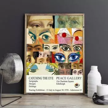 Музейная художественная выставка, плакаты, ретро абстрактные картины, современная средневековая живопись маслом 21cm30cm NoFrame