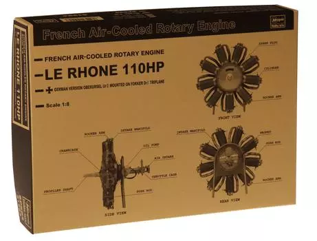 Музейная модель Hasegawa серии SP294 Le Rhone двигатель 110 лошадиных сил 1/8