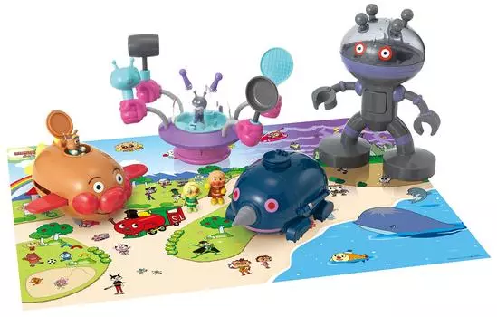 Музейная серия Anpanman Anpanmango VS Baikin Mecha Super DX Set Daishugo!