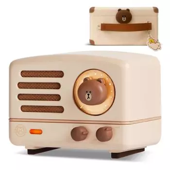 MUZEN OTR Металлический Bluetooth-динамик FM-радио Функция Звук для женщин Ограниченный (Портативная колонка) Совместимость/Качество AUX/Ручной размер/Ретро