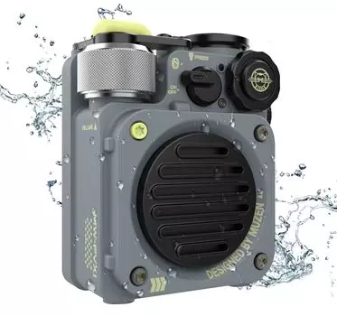 MUZEN Wild мини портативный динамик мини динамик IPX5 buletooth5.0 наружный/кемпинг водонепроницаемый/маленький беспроводной/фонарик/подарок (металлический серый)