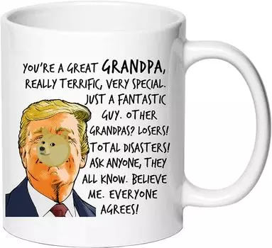 Муж Дедушка Мама День Отца и Матери Керамическая Кружка для Кофе Чашка для Чая Американский Папа 301-400ml белый