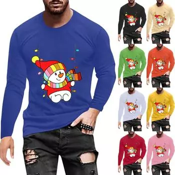 Муж. Футболка Круглый вырез Одежда Одежда На открытом воздухе Длинный рукав С принтом Модельер Винтаж M розовый