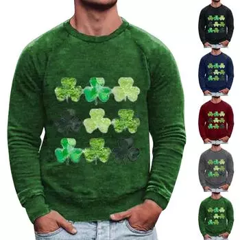 Муж. Футболка Круглый вырез Одежда Одежда На открытом воздухе Длинный рукав С принтом Модельер Винтаж L чёрный