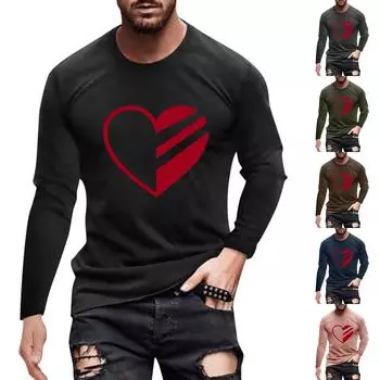 Муж. Футболка Круглый вырез Одежда Одежда На открытом воздухе Длинный рукав С принтом Модельер Винтаж L