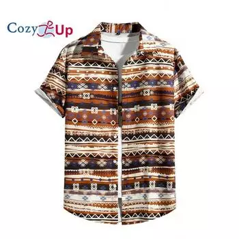 Муж. Рубашка Рубашка с рисунком Рубашка Aloha Рубашка с рисунком Листья Отложной Красный Зеленый Черный 3D-принт Уличные Повседневные С короткими рукавами 3D-пуговицы Одежда Одежда S чёрный
