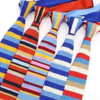 Муж., Сплошной цвет, Вязаный галстук, Для отдыха, Тонкие галстуки, Свадьба, Бизнес,