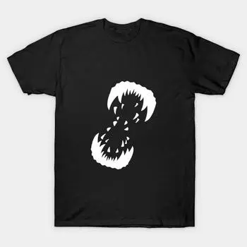 Мужчины Черная футболка с принтом Super Large TShirt Big Alien Killer No-Cut Передача Бумаги Печати Хлопок футболка S чёрный