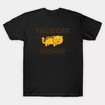 Мужчины Черная футболка с принтом Super Large TShirt с надписью Tacocat No-Cut Transfer Paper Печати Хлопковая футболка S чёрный