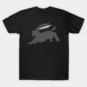 Мужчины Черная футболка с принтом Super Large TShirt black-mokona No-Cut Трансферная бумага с принтом Хлопковая футболка S чёрный