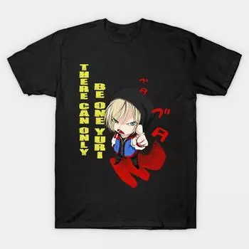 Мужчины Черная футболка с принтом Super Large TShirt one-yuri No-Cut Трансферная бумага с принтом Хлопковая футболка S чёрный